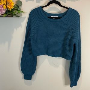 Blue cropped sweater